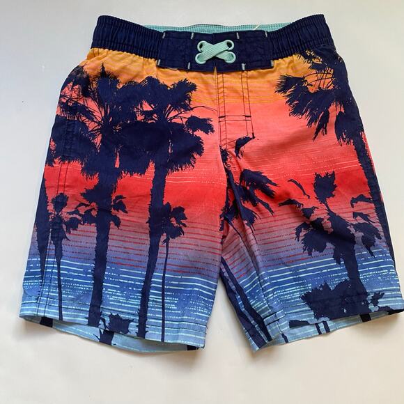 Cat & Jack Rash Guard & Palm Tree Swim Bottoms Trunks Set - Picture 2 of 3